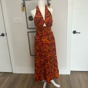 Floral Halter Dress Size Medium